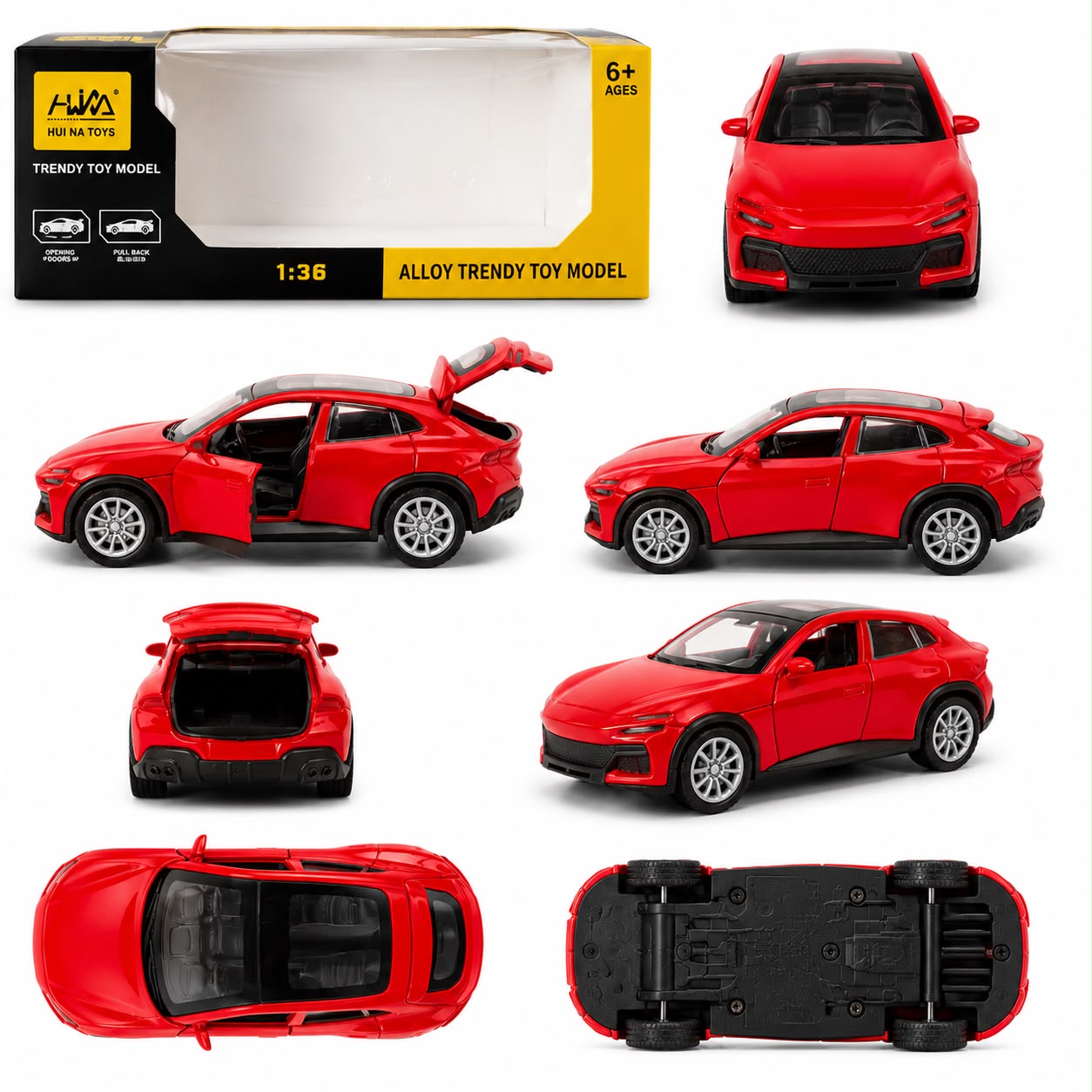 1:36 ferrari Alloy Sports SUV Die-Cast Car (Red)