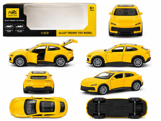 1:36 Yellow ferrari Alloy Sports SUV Model Car