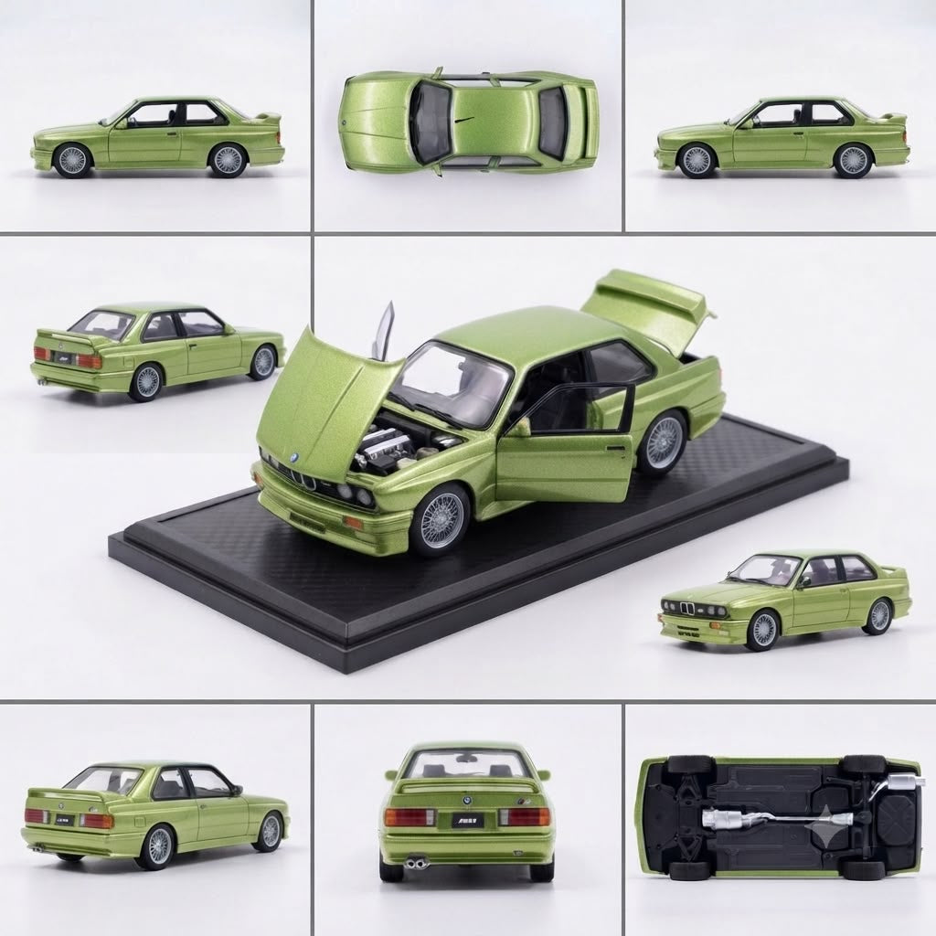 1:24 bmw diecast model car olive green color