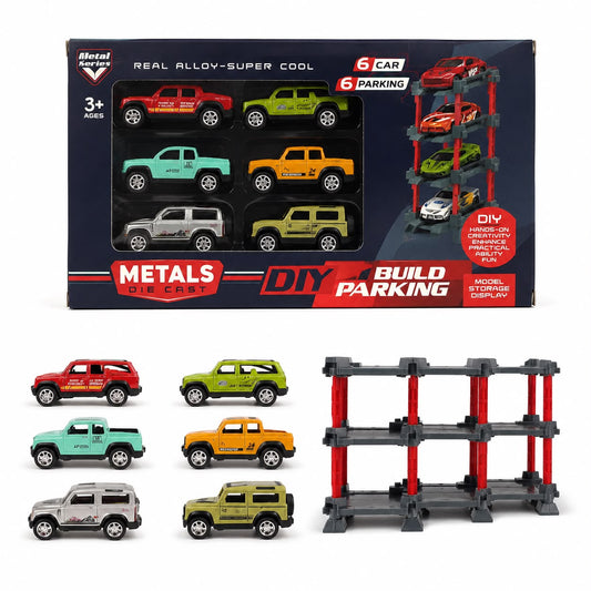 DIY Build Parking Garage Die-Cast Car Set