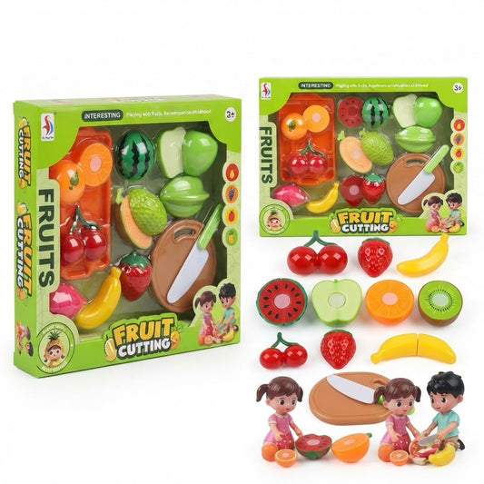 Fruit Cutting Play Food Set (14-Piece Deluxe Edition)