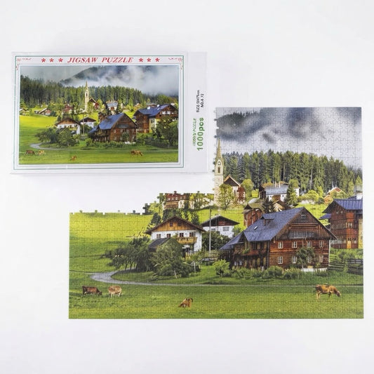 Alpine Village and Meadow Jigsaw Puzzle
