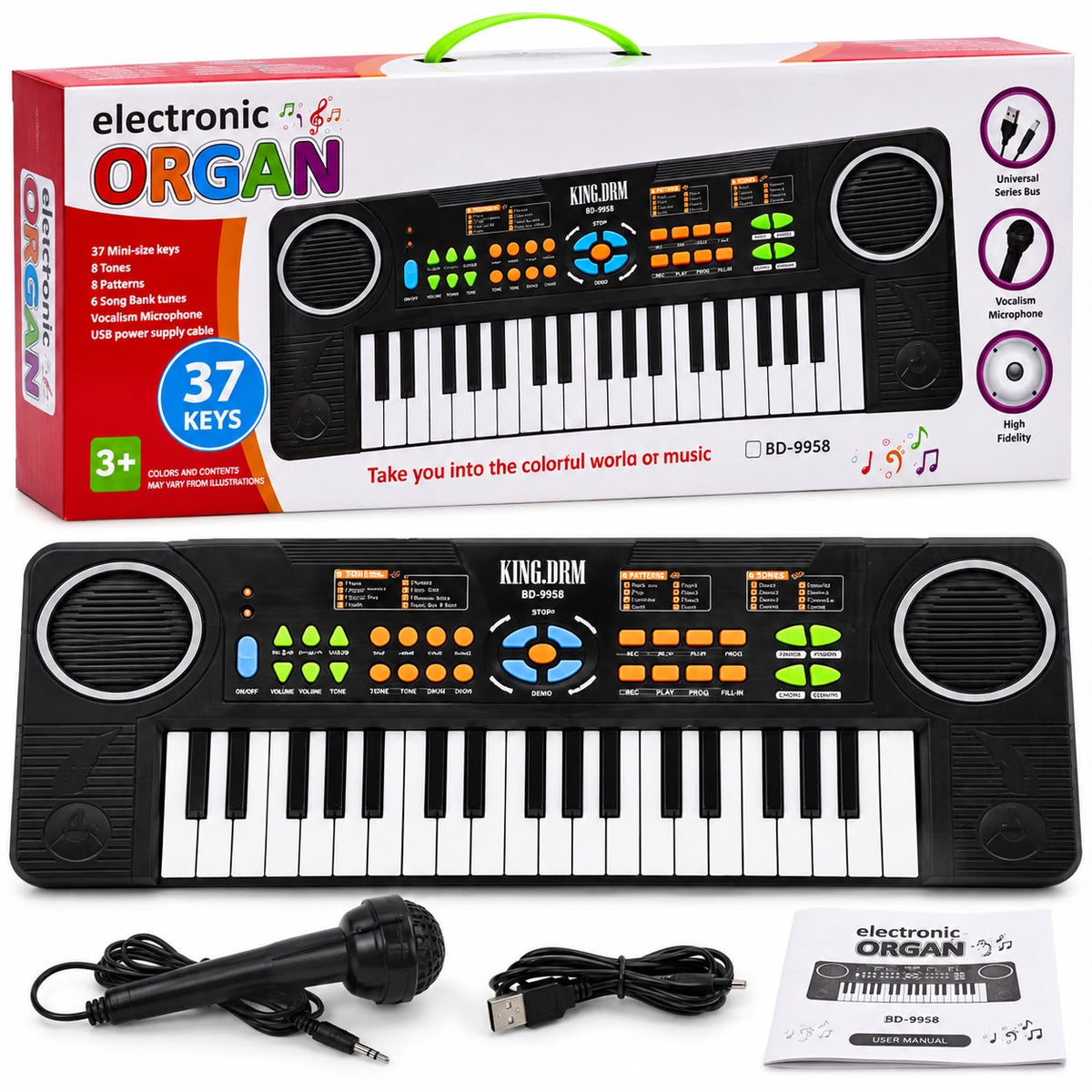 37-Keys Electronic Organ (small size)