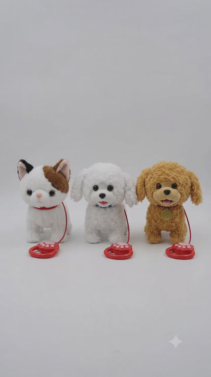 Interactive Walking Plush Puppy with Leash – Assorted Styles