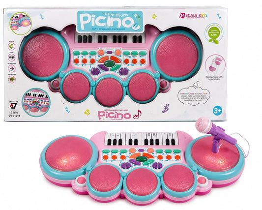 24-Key Musical Drum & Piano Set