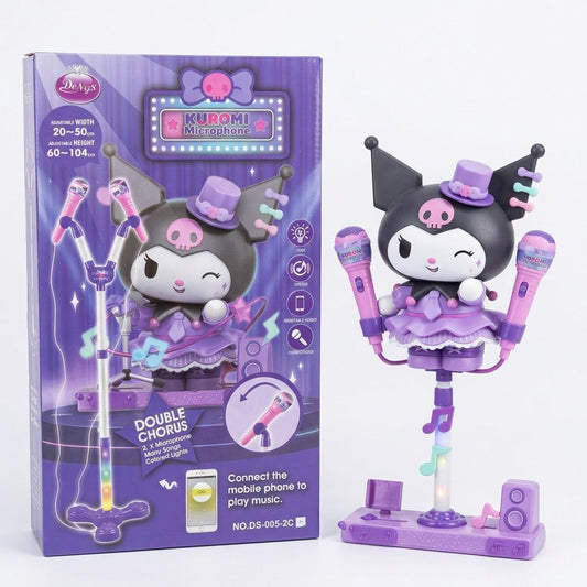 Kuromi Double Chorus Karaoke Microphone Stand adjustable 60-104 cm