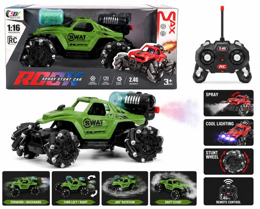 Rock spray stunt car