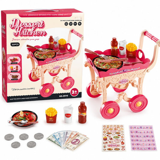 Dessert Kitchen Food Cart Playset
