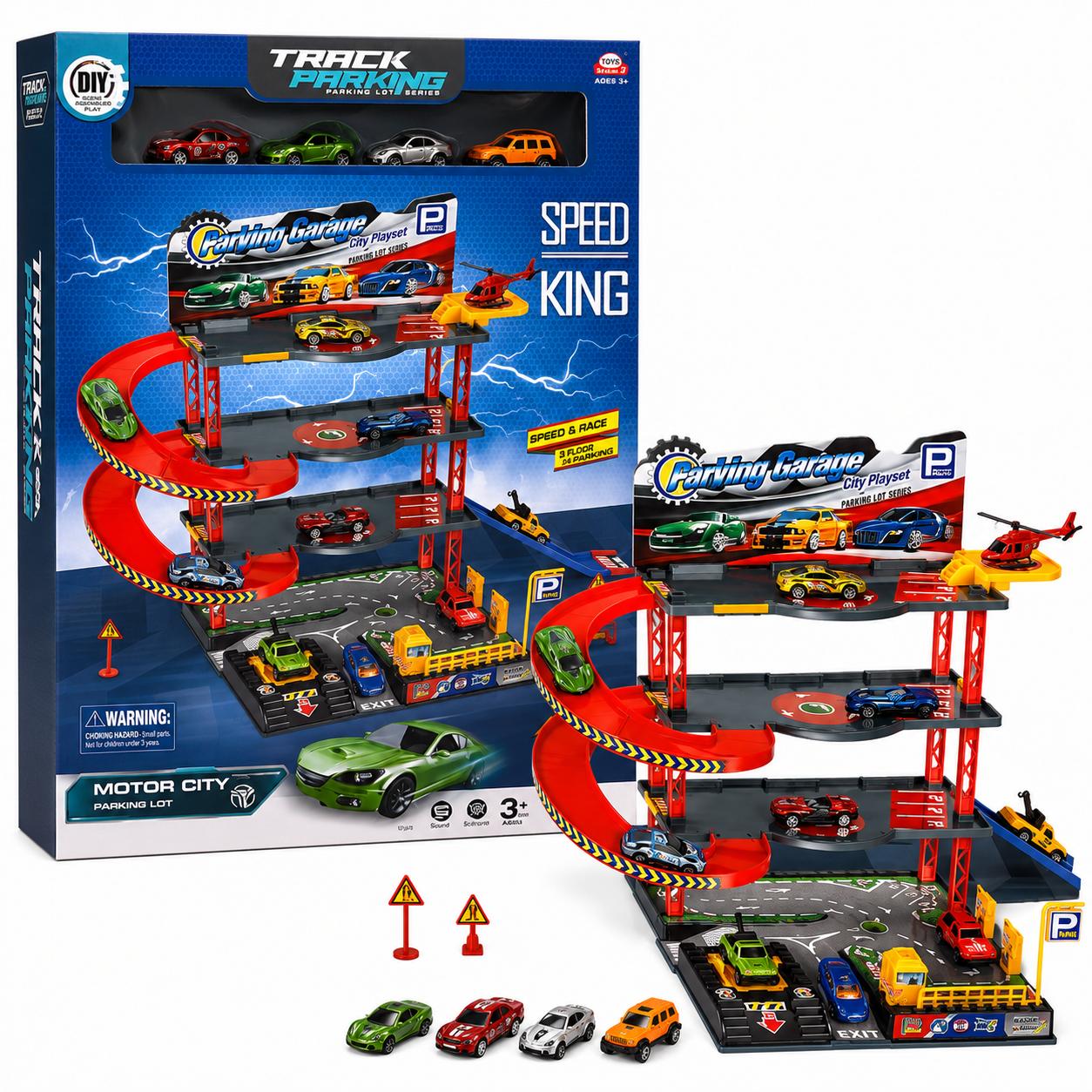 Speed King Parking Garage Playset